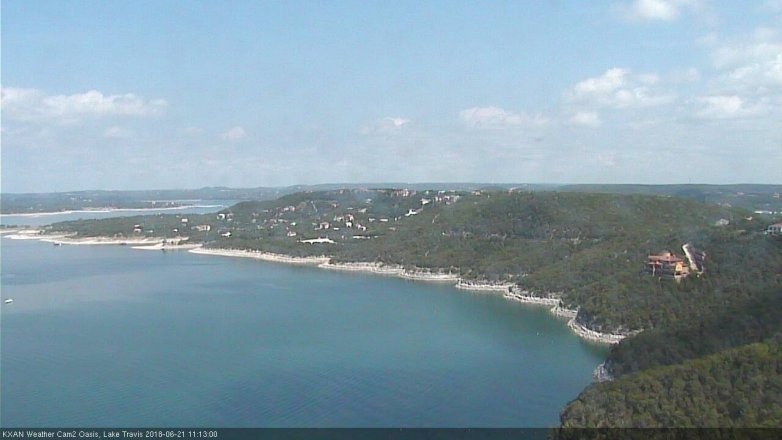 Lake Travis webcam, June 21, 2018 10:15 AM CT