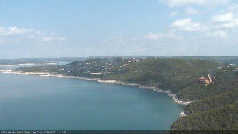 Lake Travis webcam, June 21, 2018 10:20 AM CT