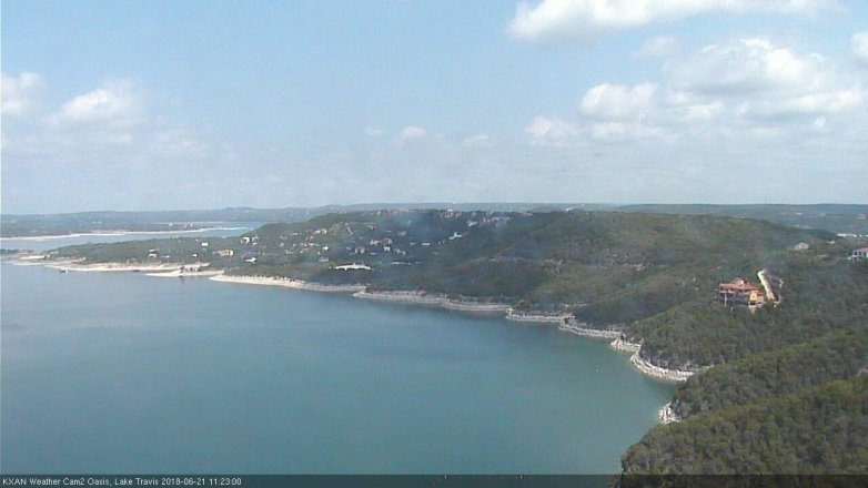 Lake Travis webcam, June 21, 2018 10:25 AM CT