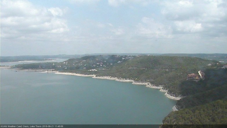 Lake Travis webcam, June 21, 2018 10:50 AM CT