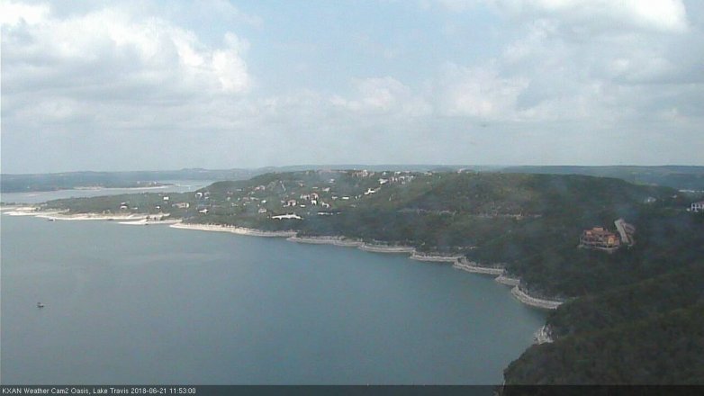 Lake Travis webcam, June 21, 2018 10:55 AM CT