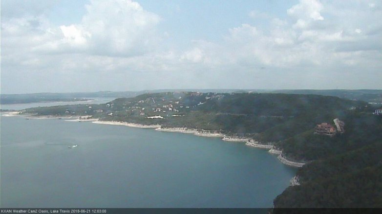 Lake Travis webcam, June 21, 2018 11:05 AM CT