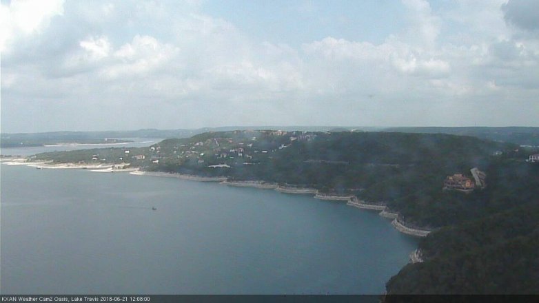 Lake Travis webcam, June 21, 2018 11:10 AM CT