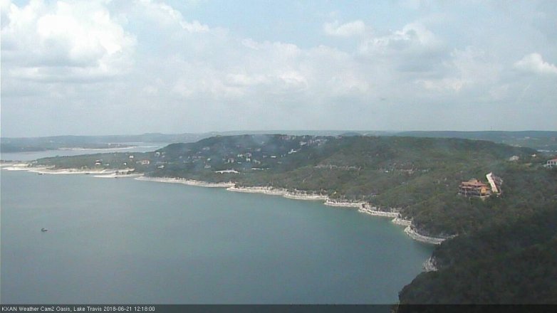 Lake Travis webcam, June 21, 2018 11:20 AM CT