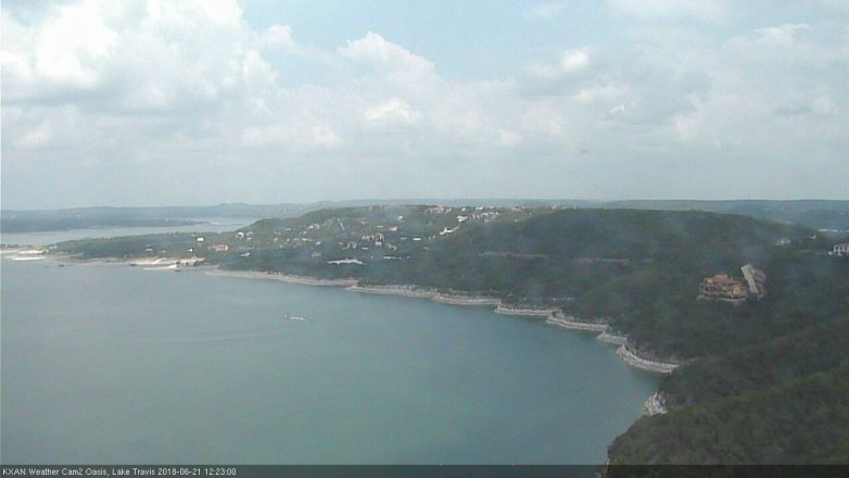 Lake Travis webcam, June 21, 2018 11:25 AM CT