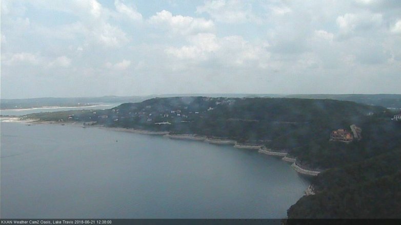 Lake Travis webcam, June 21, 2018 11:40 AM CT