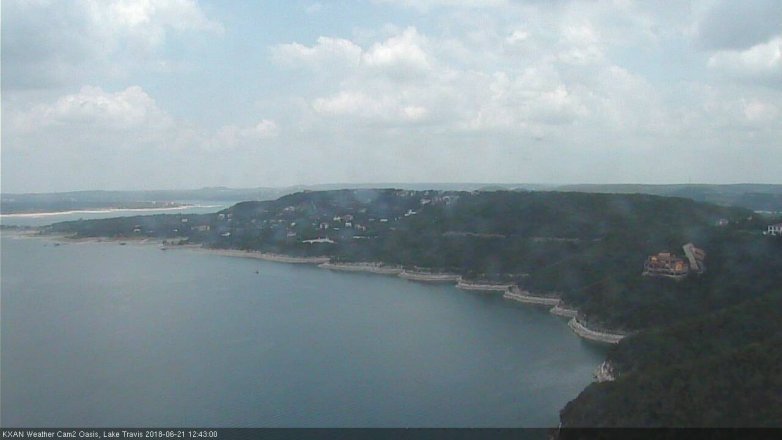 Lake Travis webcam, June 21, 2018 11:45 AM CT