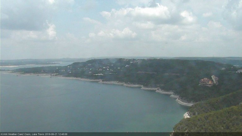 Lake Travis webcam, June 21, 2018 11:50 AM CT