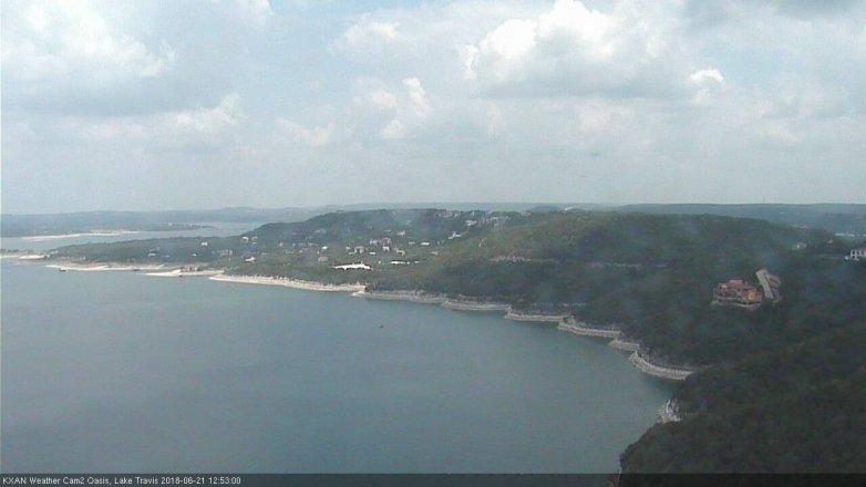 Lake Travis webcam, June 21, 2018 11:55 AM CT