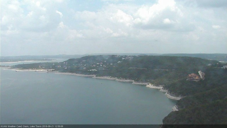 Lake Travis webcam, June 21, 2018 12:00 PM CT