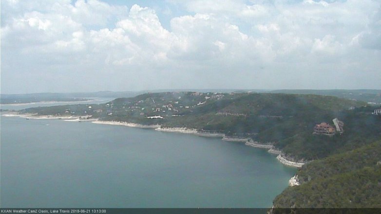 Lake Travis webcam, June 21, 2018 12:15 PM CT