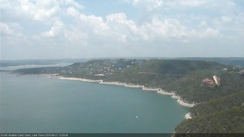 Lake Travis webcam, June 21, 2018 12:30 PM CT