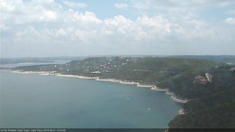 Lake Travis webcam, June 21, 2018 12:35 PM CT