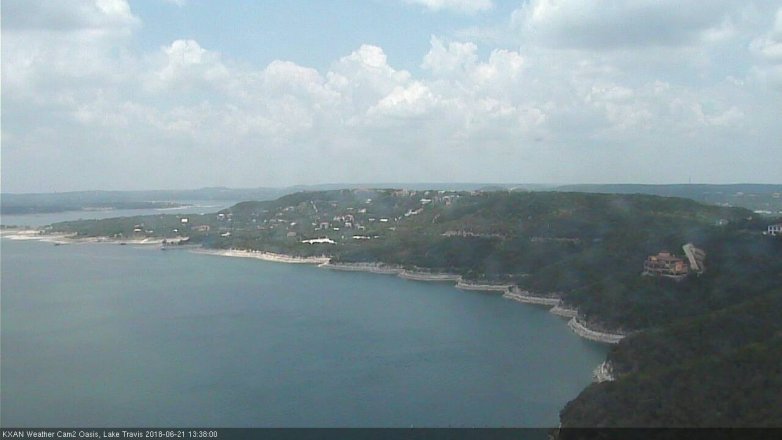 Lake Travis webcam, June 21, 2018 12:40 PM CT