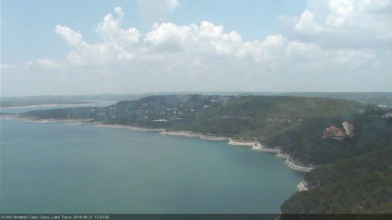 Lake Travis webcam, June 21, 2018 12:55 PM CT