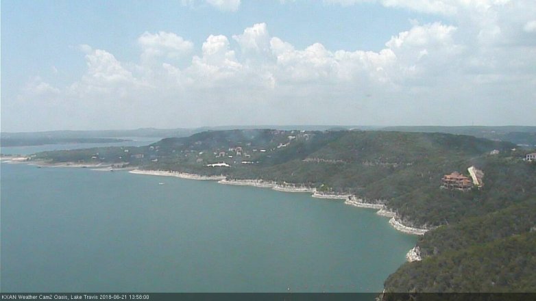 Lake Travis webcam, June 21, 2018 1:00 PM CT