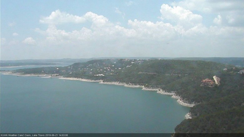 Lake Travis webcam, June 21, 2018 1:05 PM CT