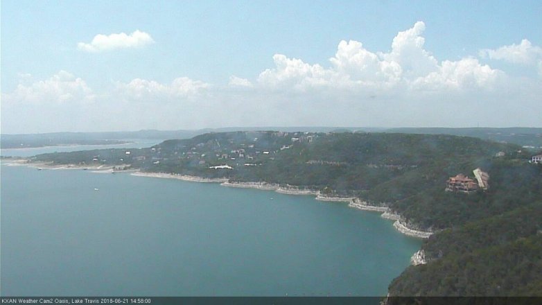 Lake Travis webcam, June 21, 2018 2:00 PM CT
