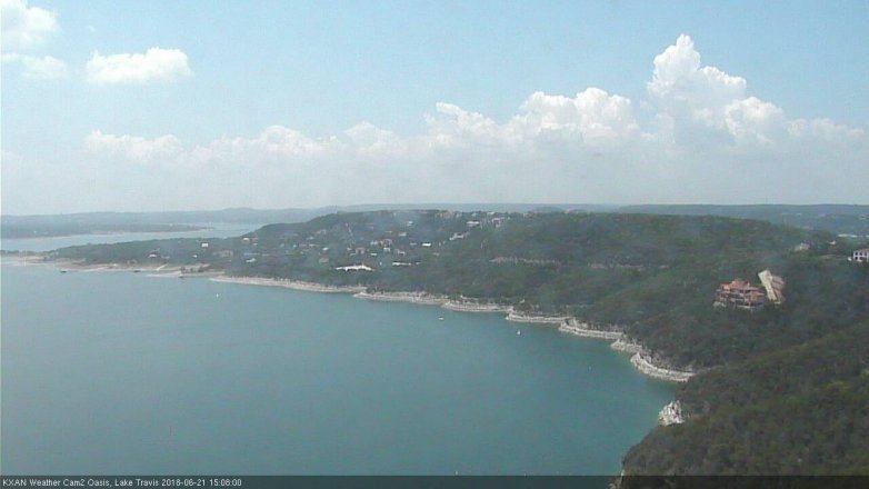 Lake Travis webcam, June 21, 2018 2:10 PM CT