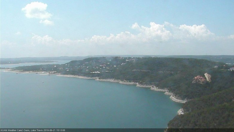Lake Travis webcam, June 21, 2018 2:15 PM CT