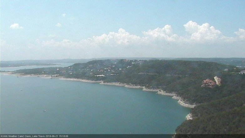 Lake Travis webcam, June 21, 2018 2:20 PM CT