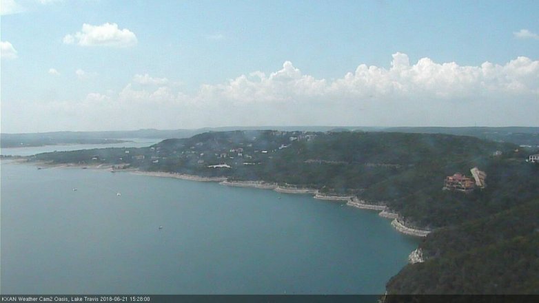 Lake Travis webcam, June 21, 2018 2:30 PM CT