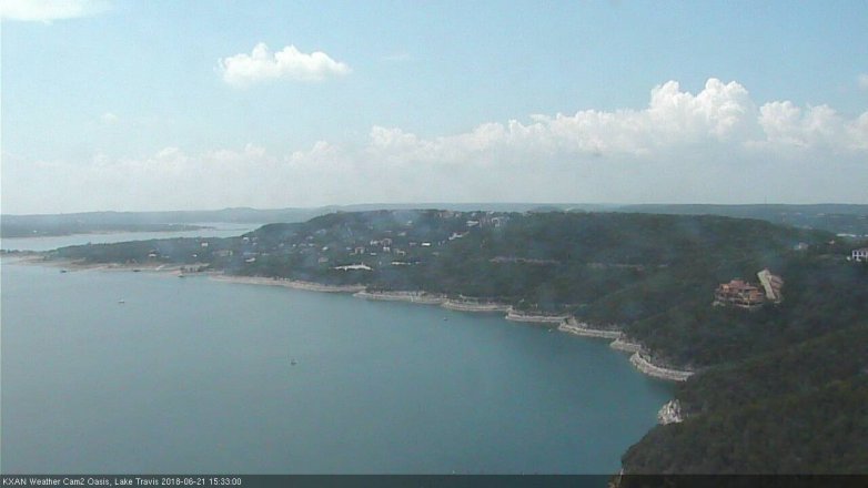 Lake Travis webcam, June 21, 2018 2:35 PM CT