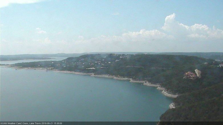 Lake Travis webcam, June 21, 2018 2:40 PM CT