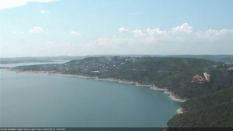 Lake Travis webcam, June 21, 2018 2:45 PM CT