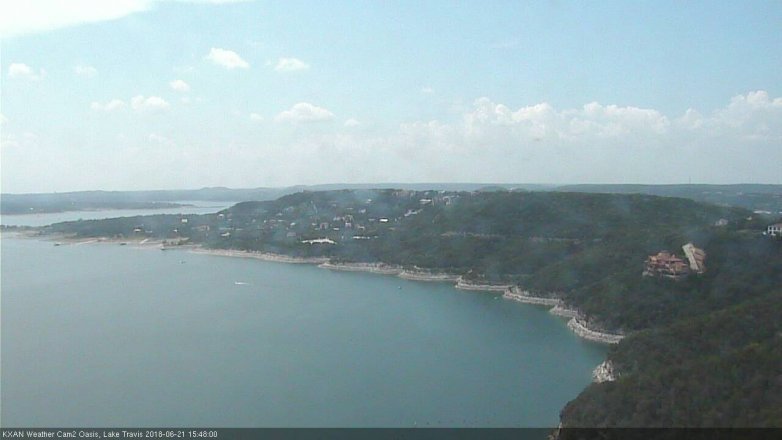 Lake Travis webcam, June 21, 2018 2:50 PM CT