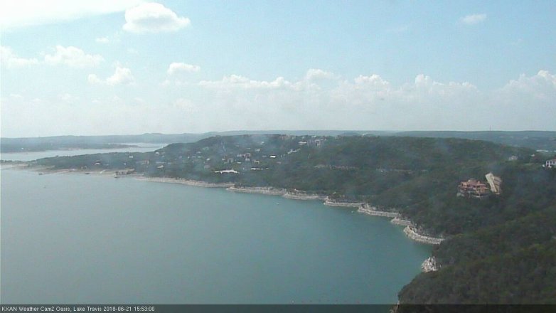 Lake Travis webcam, June 21, 2018 2:55 PM CT