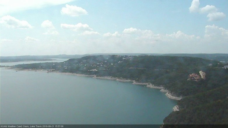 Lake Travis webcam, June 21, 2018 3:00 PM CT