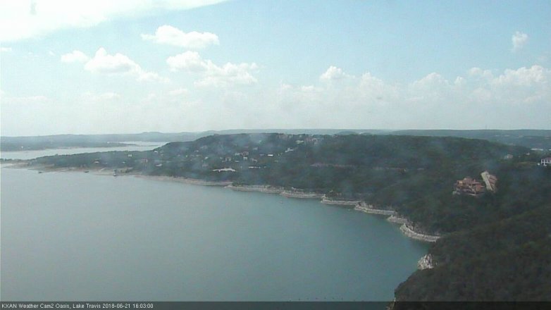 Lake Travis webcam, June 21, 2018 3:05 PM CT