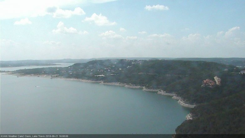 Lake Travis webcam, June 21, 2018 3:10 PM CT