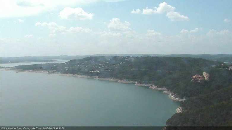 Lake Travis webcam, June 21, 2018 3:15 PM CT