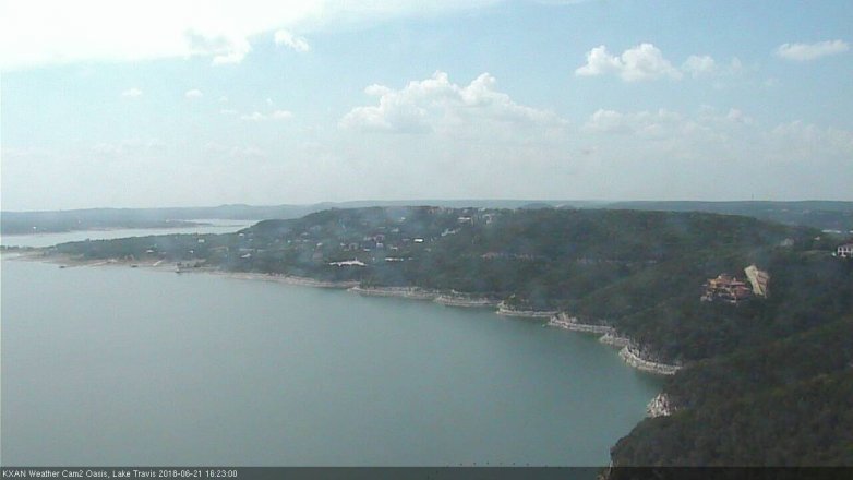 Lake Travis webcam, June 21, 2018 3:25 PM CT