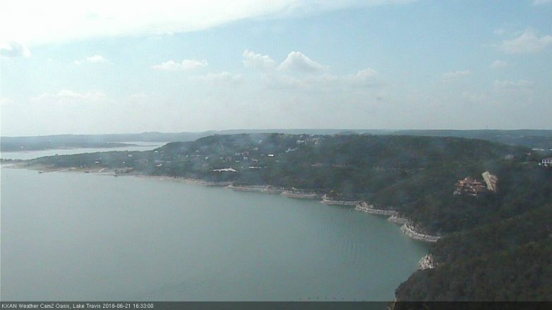 Lake Travis webcam, June 21, 2018 3:35 PM CT