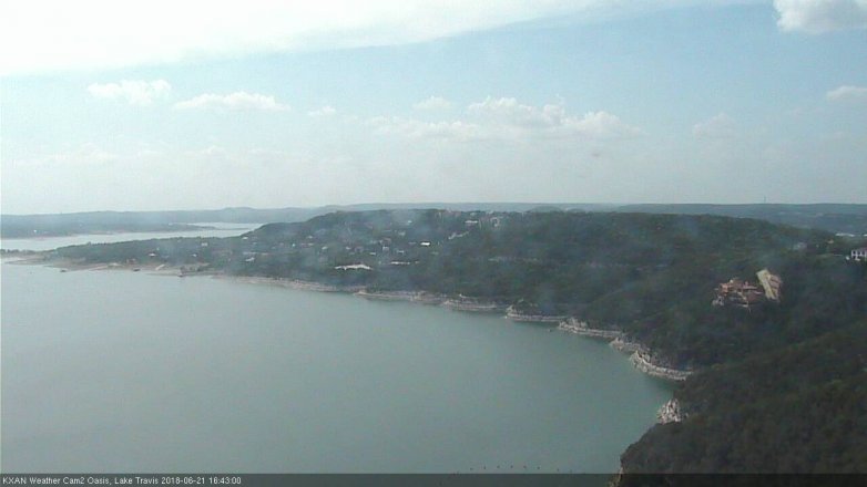 Lake Travis webcam, June 21, 2018 3:45 PM CT