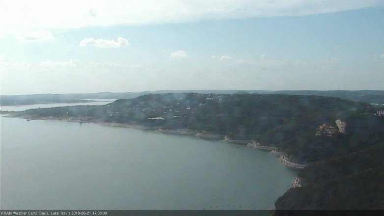 Lake Travis webcam, June 21, 2018 4:10 PM CT