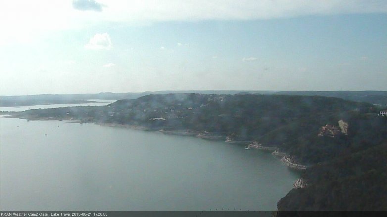 Lake Travis webcam, June 21, 2018 4:30 PM CT