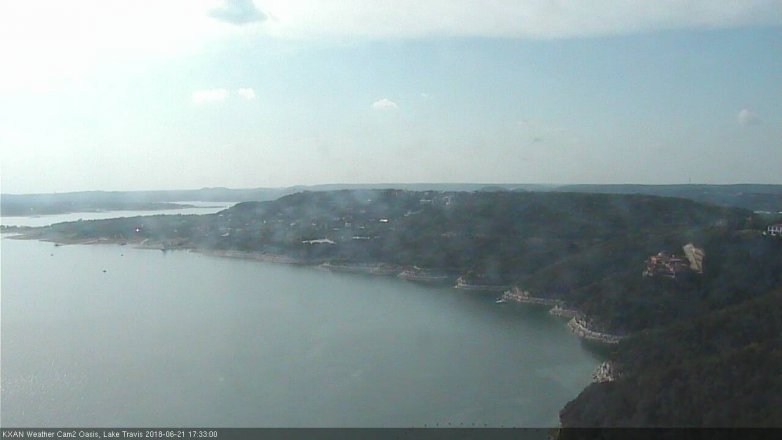 Lake Travis webcam, June 21, 2018 4:35 PM CT