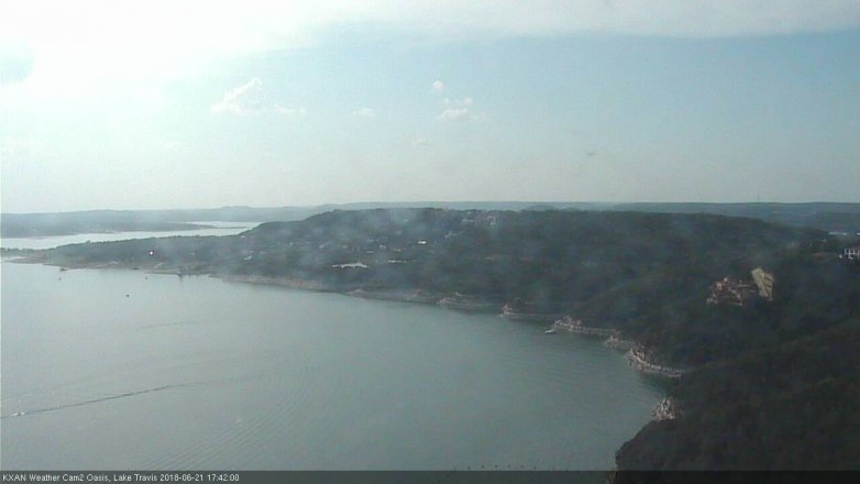 Lake Travis webcam, June 21, 2018 4:45 PM CT