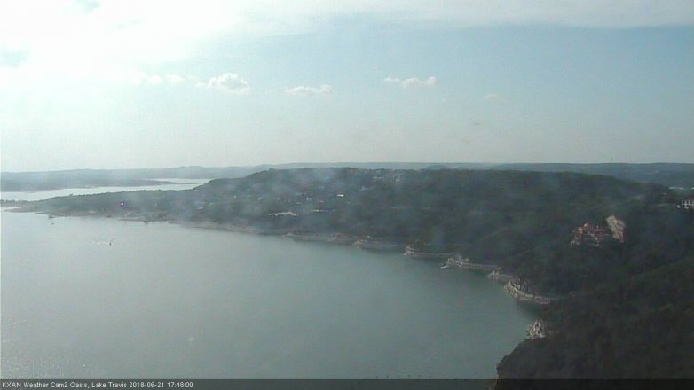 Lake Travis webcam, June 21, 2018 4:50 PM CT