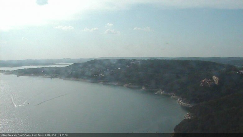 Lake Travis webcam, June 21, 2018 4:55 PM CT
