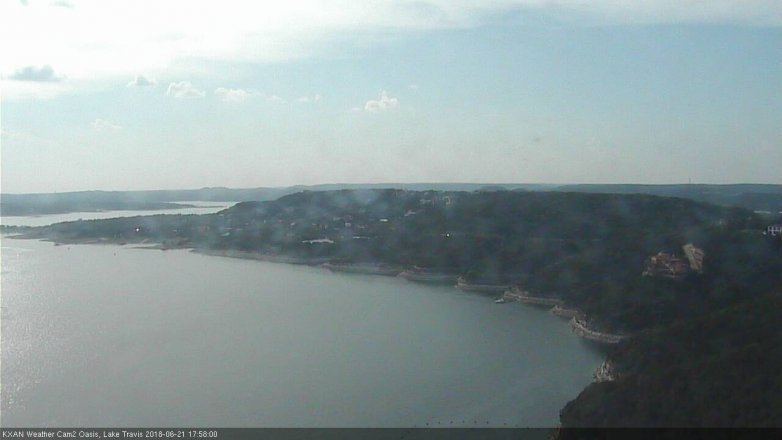 Lake Travis webcam, June 21, 2018 5:00 PM CT