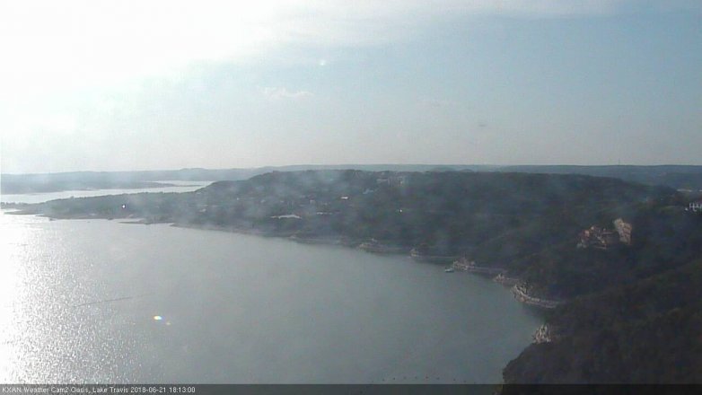 Lake Travis webcam, June 21, 2018 5:15 PM CT