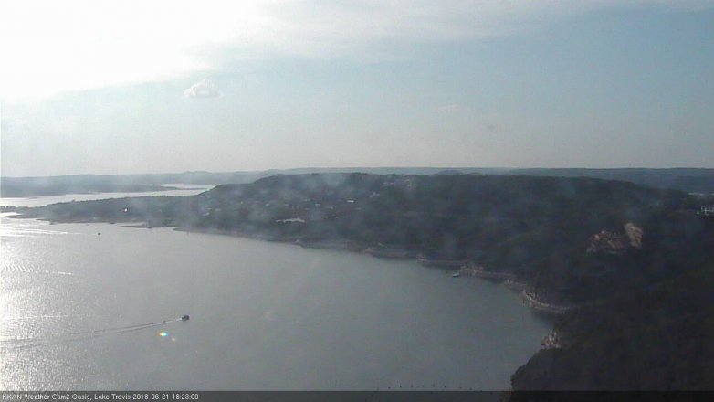 Lake Travis webcam, June 21, 2018 5:25 PM CT