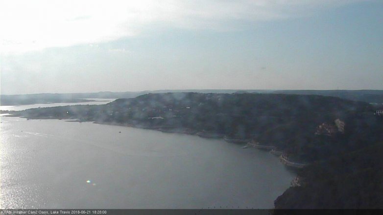 Lake Travis webcam, June 21, 2018 5:30 PM CT