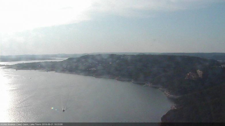 Lake Travis webcam, June 21, 2018 5:35 PM CT