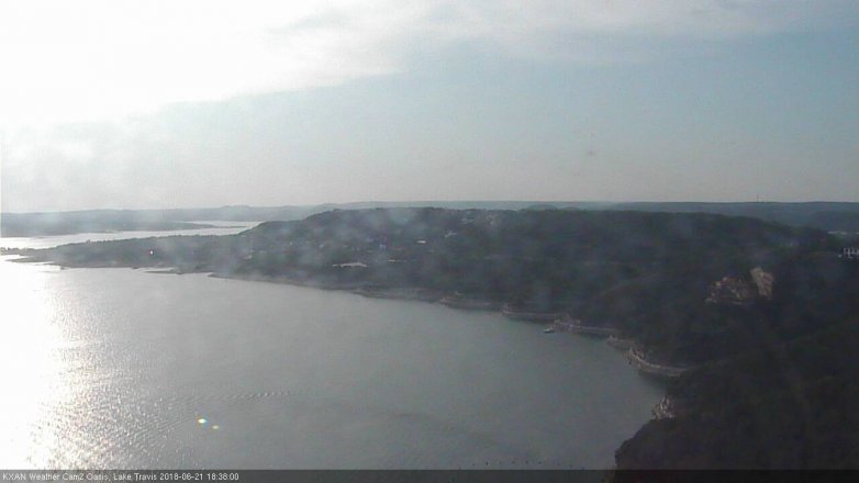 Lake Travis webcam, June 21, 2018 5:40 PM CT